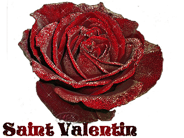 Gif animé joyeuse Saint Valentin rose rouge